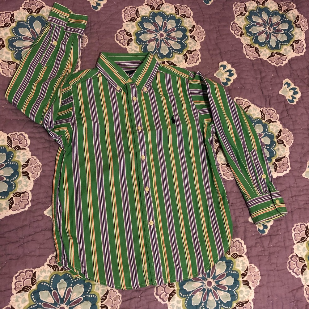 Polo by Ralph Lauren Green Button Down, Size 5
